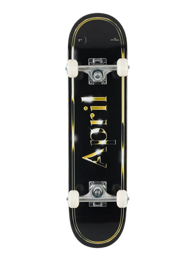 April OG Logo Golden Black Mini Complete Skateboard 7.0 x 29 - image 1