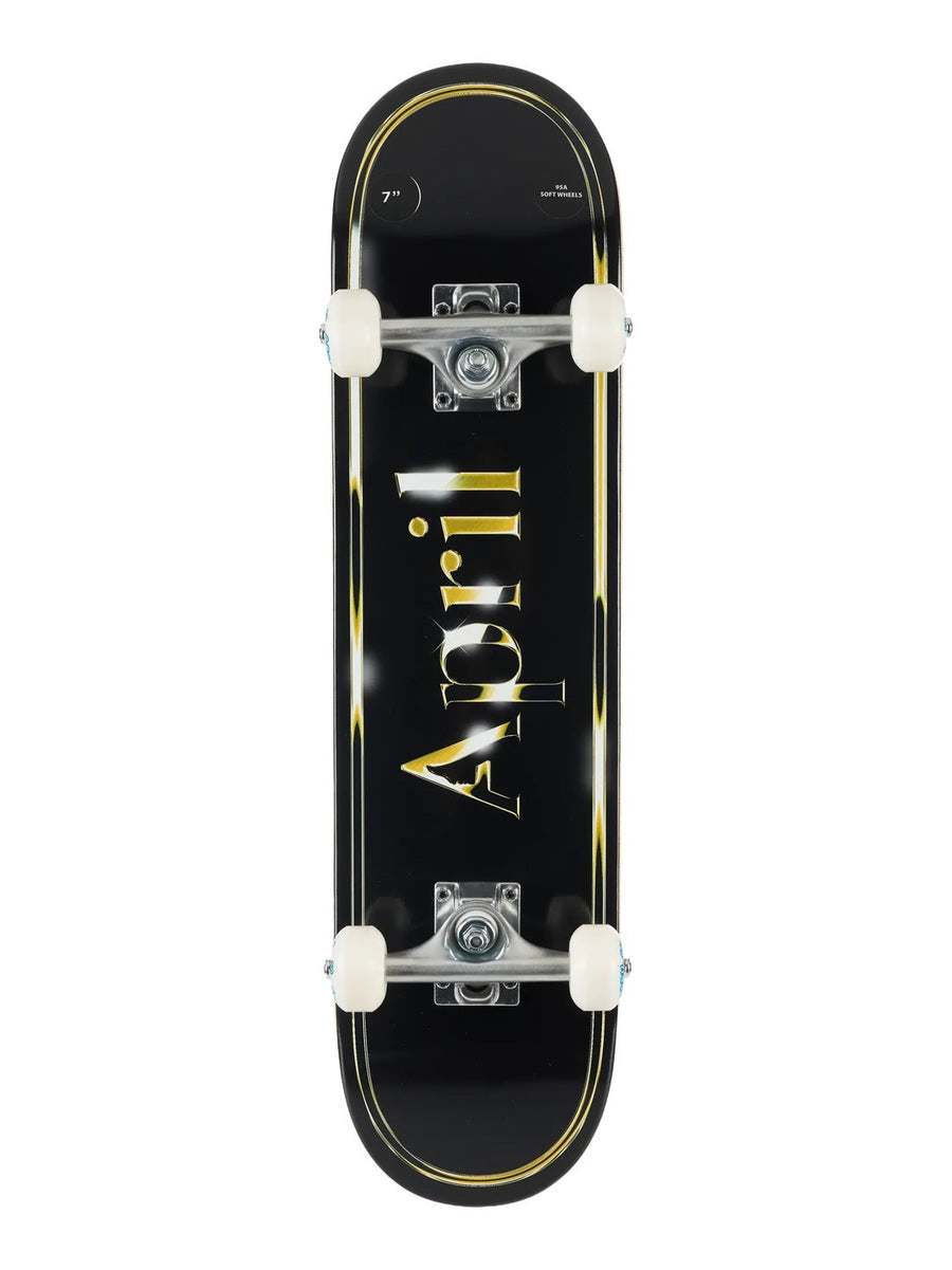 April OG Logo Golden Black Mini Complete Skateboard 7.0 x 29 - image 1
