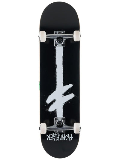 Deathwish Gang Spray Black/White Complete Skateboard 8.0 x 31.5 - image 1