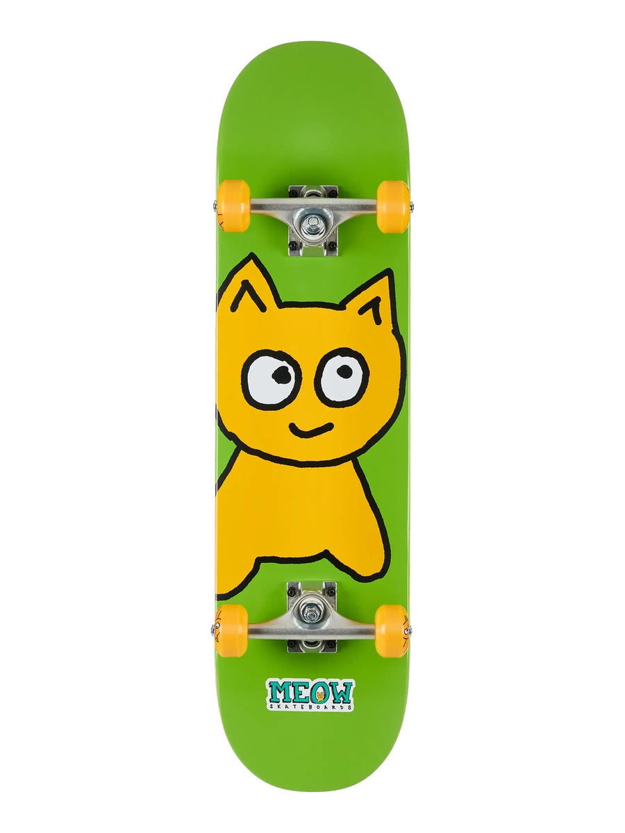 Meow Big Cat Green Complete Skateboard 8 x 32 - image 1