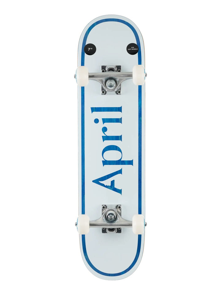 April OG Logo Blue Mini Complete Skateboard 7.0 x 29 - image 1