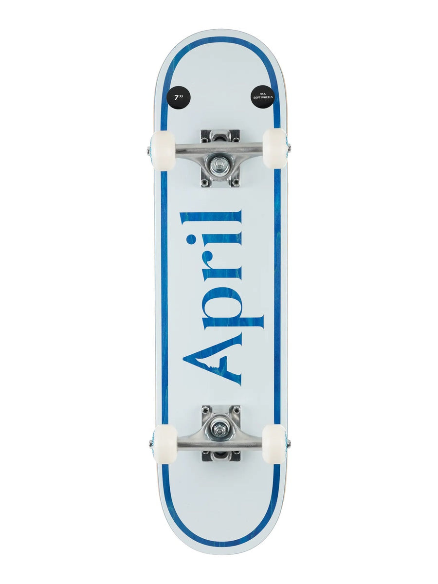 April OG Logo Blue Mini Complete Skateboard 7.0 x 29 - image 1