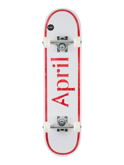 April OG Logo Red Mini Complete Skateboard 7.25 x 29 - image 1