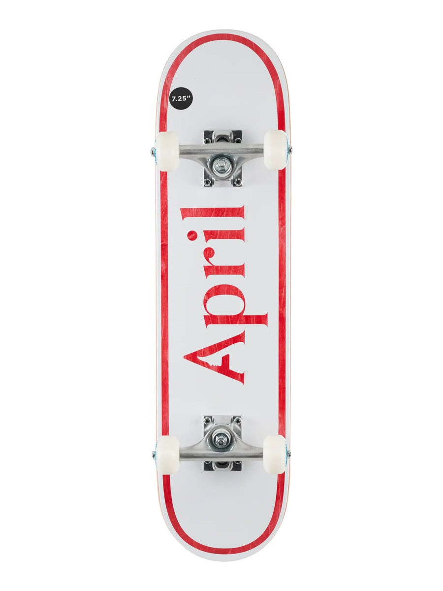 April OG Logo Red Mini Complete Skateboard 7.25 x 29 - image 1