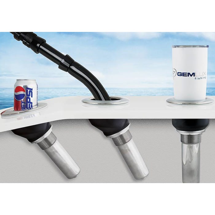 Screwless Cup and Rod Holder - Boat Rod Holder - 15 degree