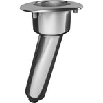 Screwless Rod Cup Holder Combo - Oval Top - Boat Rod Holder - 15 degree