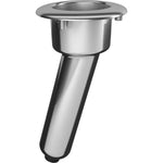 Screwless Rod Cup Holder Combo - Round Top - Boat Rod Holder - 15 degree