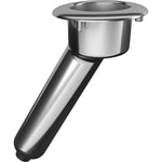 Screwless Rod Cup Holder Combo - Round Top - Boat Rod Holder - 30 degree