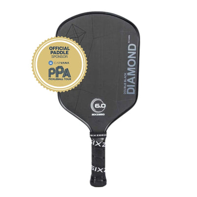 Six Zero Double Black Diamond Control 14mm Paddle - pickleball paddle
