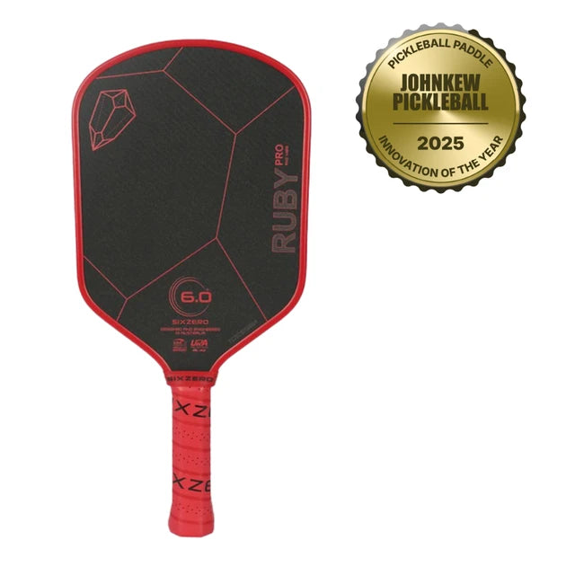 Six Zero Ruby Pro 14mm Pickleball Paddle - pickleball paddle