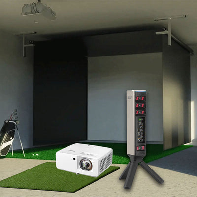 Square Golf Omni - Vanish retractable golf simulator package
