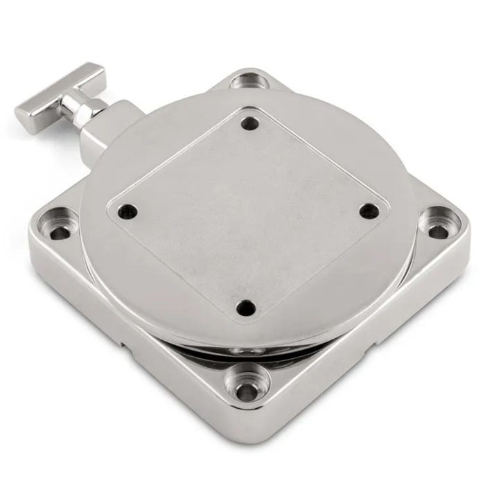 Low-Profile Stainless Steel Swivel Mounting Base for Downriggers - Fishing Boat Accessory - Default Title