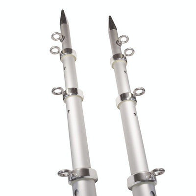 15 ft x 1-1/2" Telescoping Outriggers (Silver/Silver) - Boat Outrigger - Default Title