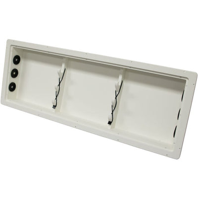 3 Rod Gunwale Rod Holder Box - Boat Rod Holder - White/White
