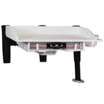 Triple Offset Rod Holder with Rigging Tray - Fish Cleaning Station - Black - 0 degree