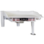 Triple Offset Rod Holder with Rigging Tray - Fish Cleaning Station - White/White - 0 degree