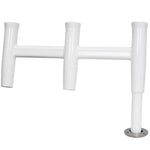 Triple Offset Rod Holder - Boat Rod Holder - White/White