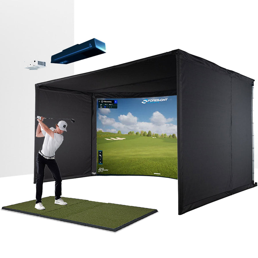 TruGolf APOGEE - curved enclosure golf simulator package