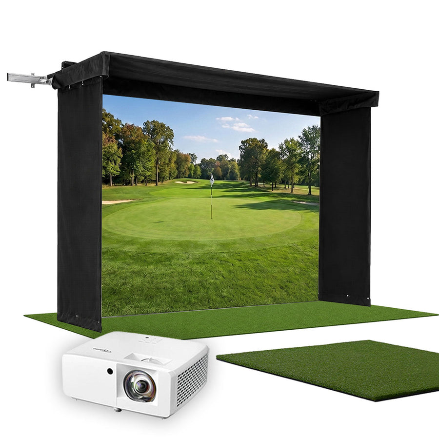 SportScreen Vanish LITE Hybrid-Retractable Golf Studio Complete Package by PlayBetter - Vanish LITE golf simulator package