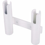 Powder Coated Aluminum 2 Rod Rack - Boat Rod Holder - White Powder Coated Aluminum 2 Rod Rack - Arctic White