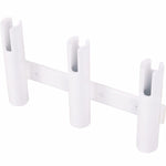 White Powder Coated Aluminum 3 Rod Rack - Fishing Rod Rack - White/White