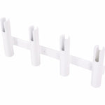 White Powder Coated Aluminum 4 Rod Rack - Boat Rod Holder - Seafoam