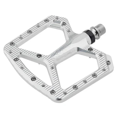 Ripsaw Aluminum Pedals - Platform Aluminum 9/16" Black Raw Silver - bike pedals