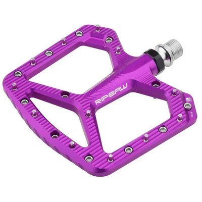 Ripsaw Aluminum Pedals - Platform Aluminum 9/16" Ultraviolet Purple - bike pedals