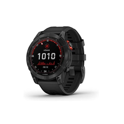 Garmin Fenix 7S Solar Adventure Smartwatch with Solar Charging Capabilities with GPS Touchscreen Health and Wellness Features Slate Gray with Black Band