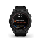 Garmin Fenix 7X Sapphire Solar Adventure smartwatch with Solar Charging Capabilities with GPS Touchscreen Wellness Features Black DLC Titanium with Black