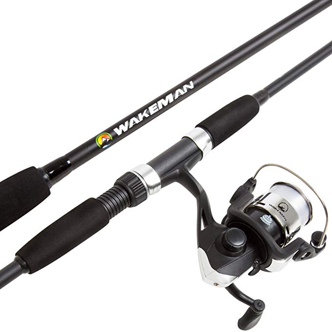 Wakeman Swarm Series Spinning Rod and Reel Combo - Blue Metallic