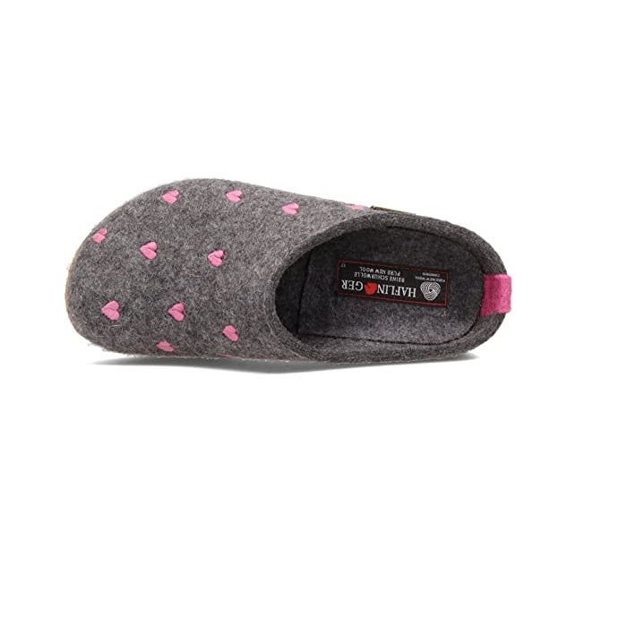 HAFLINGER Women's, Cuoricini Clog Grey