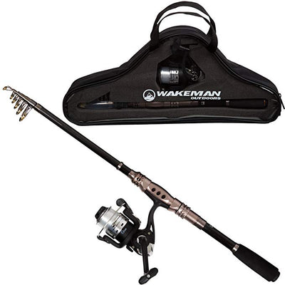 Wakeman Ultra Series Telescopic Spinning Rod and Reel Combo Pete's Sports & Outdoors Wakeman Ultra Series Telescopic Spinning Rod and Reel Combo Pete's Sports & Outdoors