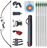 D&Q 51" Archery Takedown Recurve Bow and Arrow Set 30lb/40lb Right Hand Longbow Kit for Adult Beginner Outdoor Training Hunting Shooting