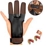 KESHES Archery Glove Finger Tab Accessories - Leather Gloves for Recurve & Compound Bow