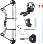 Leader Accessories Compound Bow 30-55lbs 19" - 29" Archery Hunting Equipment with Max Speed 296fps, Right Handed