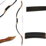 TOPARCHERY Traditional Recurve Bow 53'' Archery Hunting Handmade Horse Bow Longbow 30-50 lbs