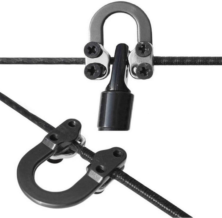 ZERIRA Archery Compound Bow D Loop Metal U Nock Bowstring Safety Rope Bow Release Buckle Aid Compound