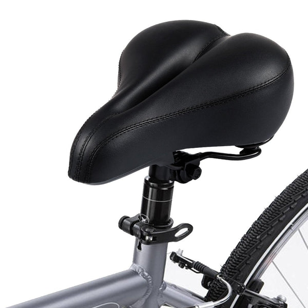 Zacro Gel Bike Saddle BS053 Dual Spring Designed Suspension Artificial Leather Bike Seat Bicycle Saddle with 1 Mounting Wrench Black
