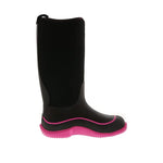 Muck Boots Hale Multi-Season Women's Rubber Boot, Black/Hot Pink, 7 M US