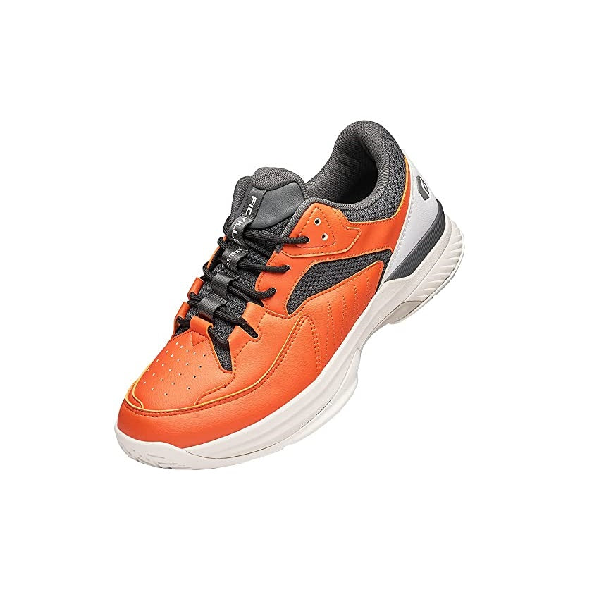 Wide Width Pickleball Shoes for Men All Court Tennis Shoes with Arch Support for Plantar Fasciitis (Orange, 11.5 Wide)