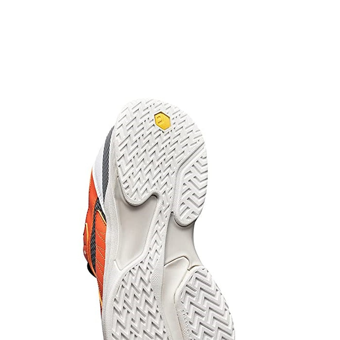 Wide Width Pickleball Shoes for Men All Court Tennis Shoes with Arch Support for Plantar Fasciitis (Orange, 11.5 Wide)