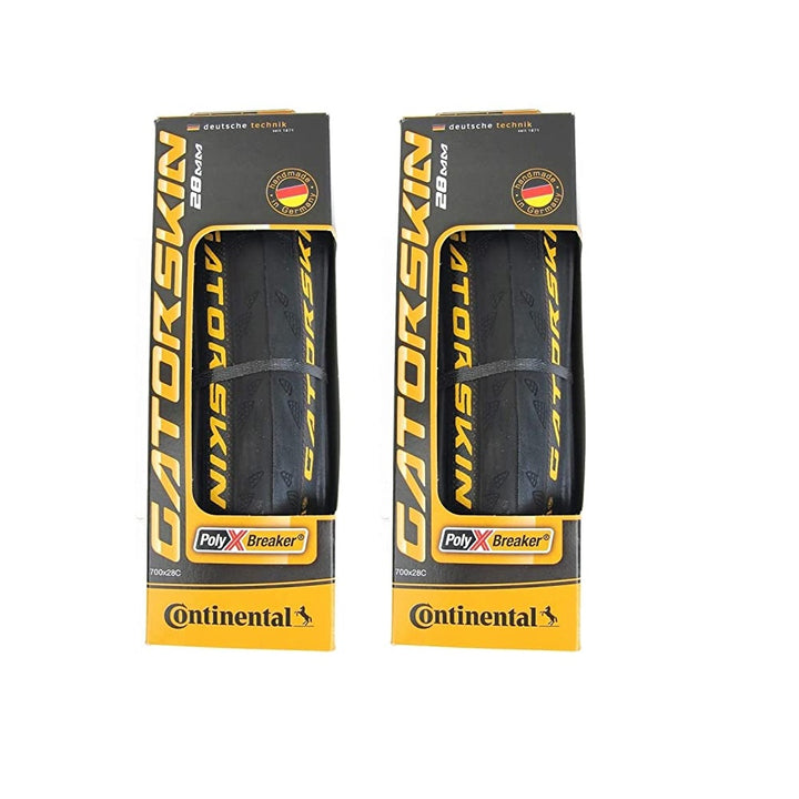 Continental GatorSkin DuraSkin Tire, 2-Count (Folding, 700 x 28mm), Black